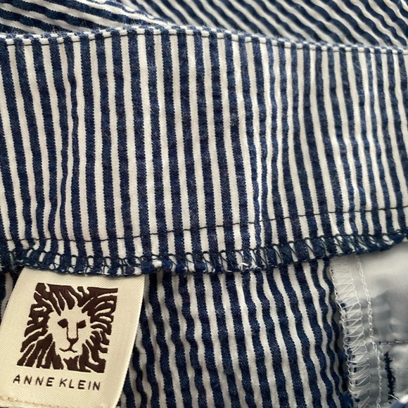 Anne Klein Navy and White Striped pant - Picture 5 of 13